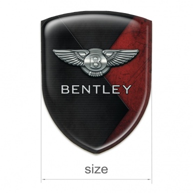 Bentley Silicone Car Decal Badge Black Red Mixed Texture Design