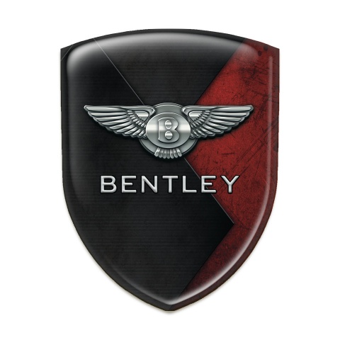 Bentley Silicone Car Decal Badge Black Red Mixed Texture Design