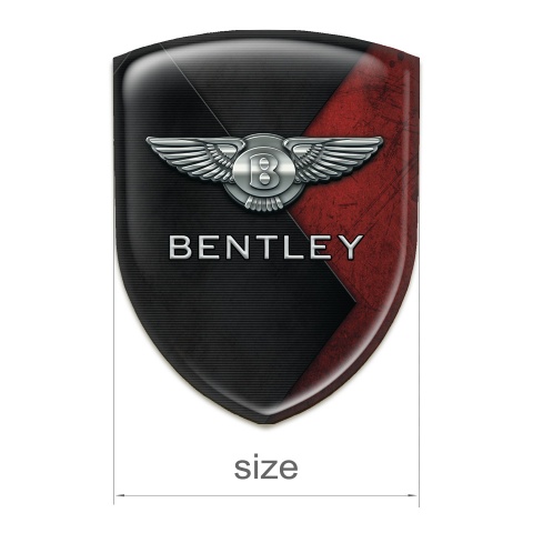 Bentley Silicone Car Decal Badge Black Red Mixed Texture Design