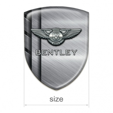 Bentley Silicone Badge Metal Plates with Chromed Logo Design 