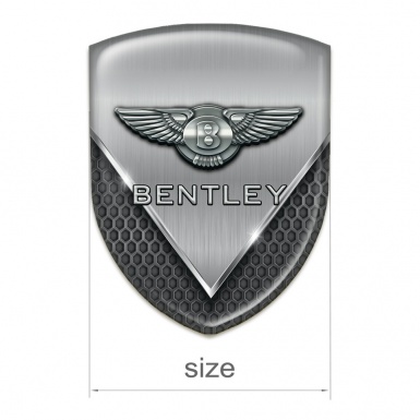 Bentley Emblem Badge Logo Perforated Base with Metal Shield design 