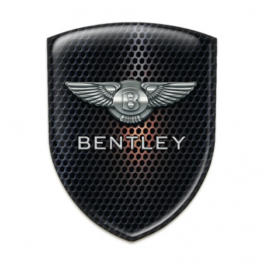 Bentley Tuning Emblem Perforated Steel With Orange shadow Effect 
