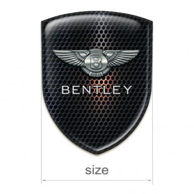 Bentley Tuning Emblem Perforated Steel With Orange shadow Effect 