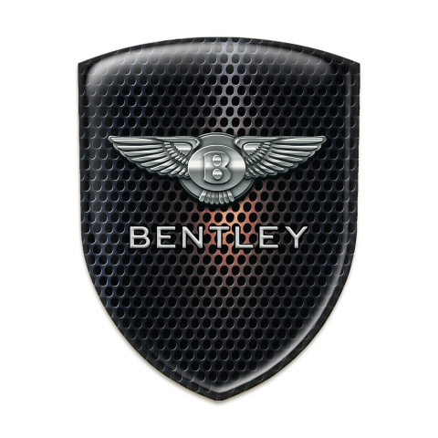 Bentley Tuning Emblem Perforated Steel With Orange shadow Effect 