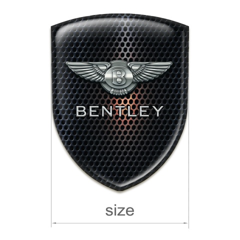 Bentley Tuning Emblem Perforated Steel With Orange shadow Effect 