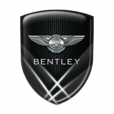 Bentley Domed Emblem Racing Edition Black Base with White Lights Effect
