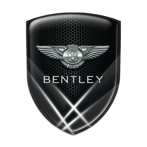 Bentley Domed Emblem Racing Edition Black Base with White Lights Effect