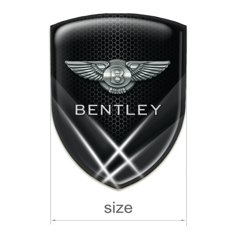 Bentley Domed Emblem Racing Edition Black Base with White Lights Effect