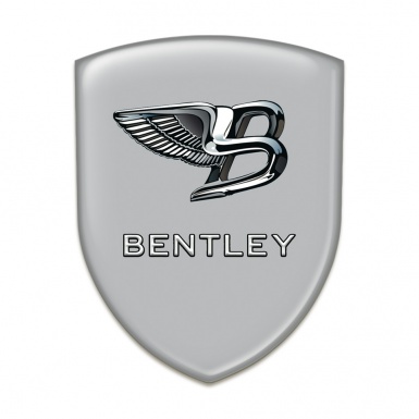 Bentley Resin Sticker Gray Print New Logo Style 