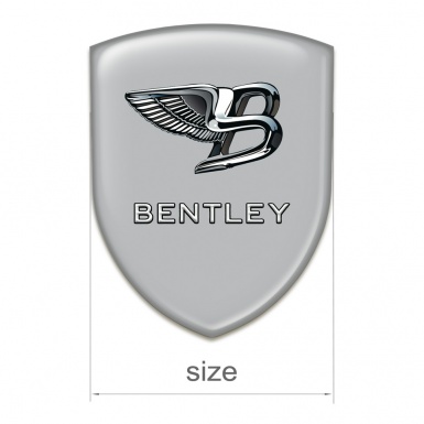 Bentley Resin Sticker Gray Print New Logo Style 