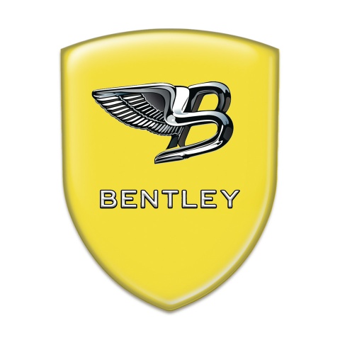 Bentley Emblem Interior Yellow Print New Logo Design 