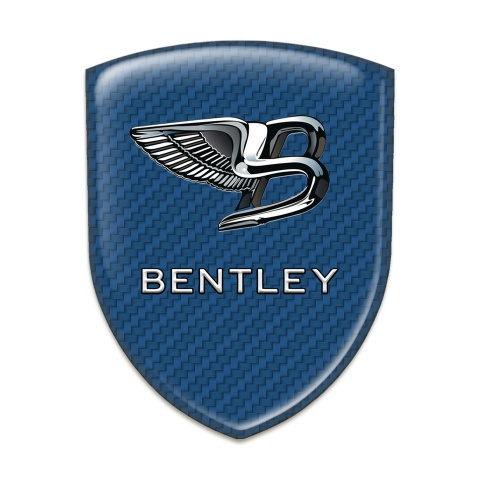 Bentley Silicone Car Decal Badge Navy Blue Carbon with New Logo Design 