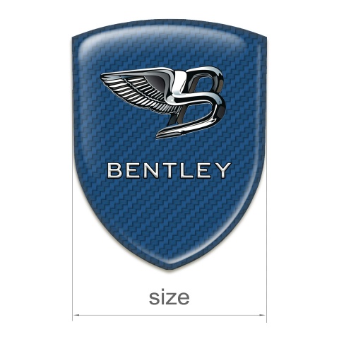 Bentley Silicone Car Decal Badge Navy Blue Carbon with New Logo Design 
