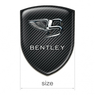 Bentley Auto Emblem Black Carbon with New Logo Style 