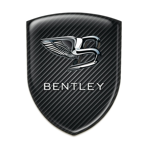 Bentley Auto Emblem Black Carbon with New Logo Style 