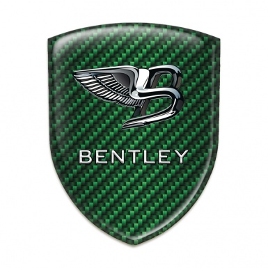Bentley Emblem Badge Logo Green Carbon New Logo Styler 