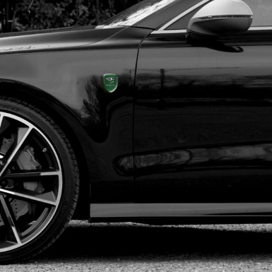 Bentley Emblem Badge Logo Green Carbon New Logo Styler 