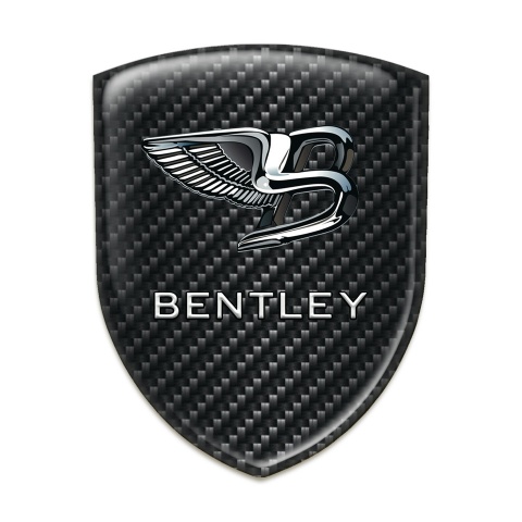 Bentley Logo Emblem Black Fibers with New Logo Style 