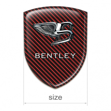 Bentley Tuning Emblem  High End Red Carbon and New Logo DEsign 