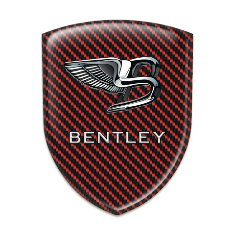 Bentley Tuning Emblem  High End Red Carbon and New Logo DEsign 