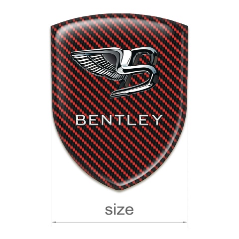 Bentley Tuning Emblem  High End Red Carbon and New Logo DEsign 