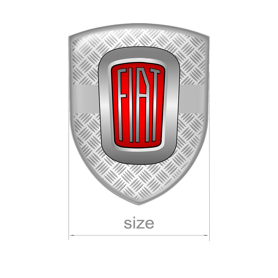 Fiat Domed Shield Emblem Carbon Steel Effect | Domed Emblems | Stickers ...