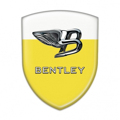 Bentley Emblem Interior Yellow White Base New Logo Style 
