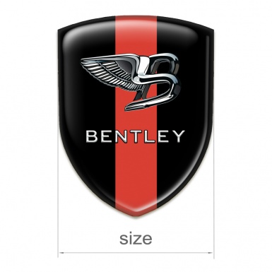 Bentley Car Accessories Badge Black With Red Tape Base New Logo