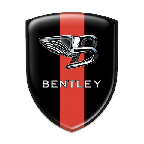 Bentley Car Accessories Badge Black With Red Tape Base New Logo