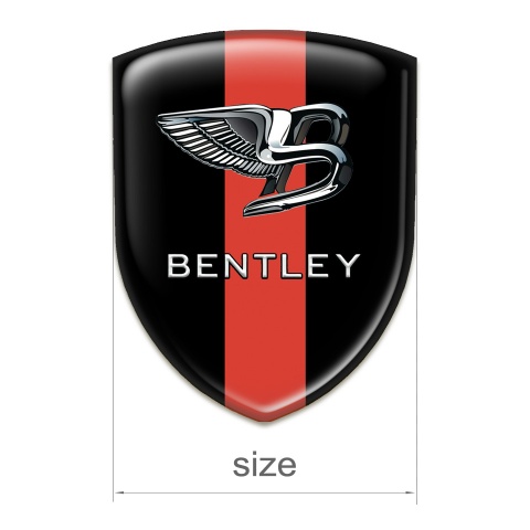 Bentley Car Accessories Badge Black With Red Tape Base New Logo