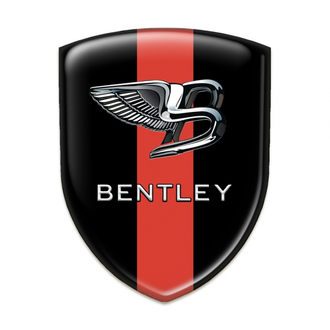 Bentley Car Accessories Badge Black With Red Tape Base New Logo