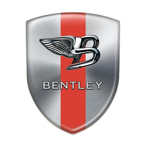 Bentley Car Interior Badge Silver with Red tape New Logo 