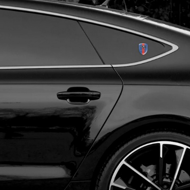 Bentley Resin Sticker Blue with Red Tape base New Logo 