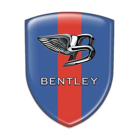 Bentley Resin Sticker Blue with Red Tape base New Logo 
