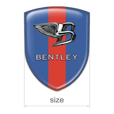 Bentley Resin Sticker Blue with Red Tape base New Logo 