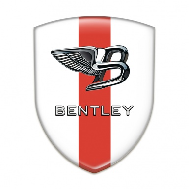Bentley Emblem Exterior White white Red Band Base New Logo 