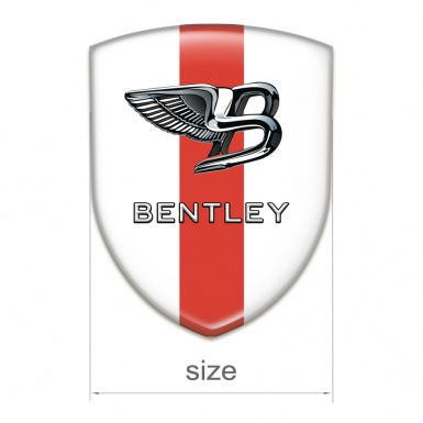 Bentley Emblem Exterior White white Red Band Base New Logo 