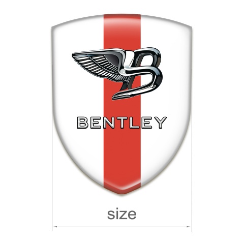 Bentley Emblem Exterior White white Red Band Base New Logo 