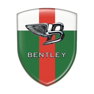 Bentley Emblem Interior Green White base with Red Ribbon 