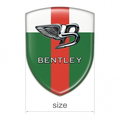 Bentley Emblem Interior Green White base with Red Ribbon 