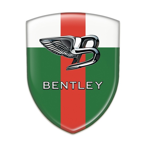 Bentley Emblem Interior Green White base with Red Ribbon 