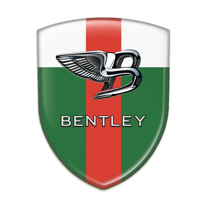 Bentley Emblem Interior Green White base with Red Ribbon 