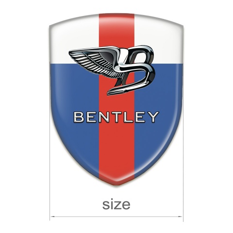 Bentley Tuning Badge  Blue White base with Red Ribbon 