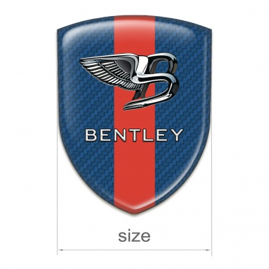 Bentley Car Interior Badge Navy Blue Carbon with Red Ribbon Edition 
