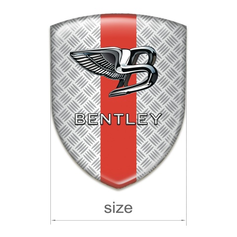 Bentley Silicone Badge Mesh Effect with Red Ribbon Edition 
