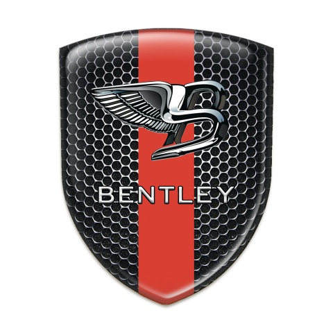 Bentley Tuning Emblem Perforated Steel with Red Tape Style 