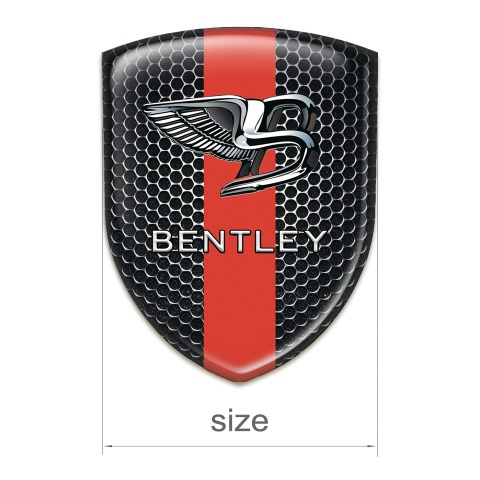Bentley Tuning Emblem Perforated Steel with Red Tape Style 