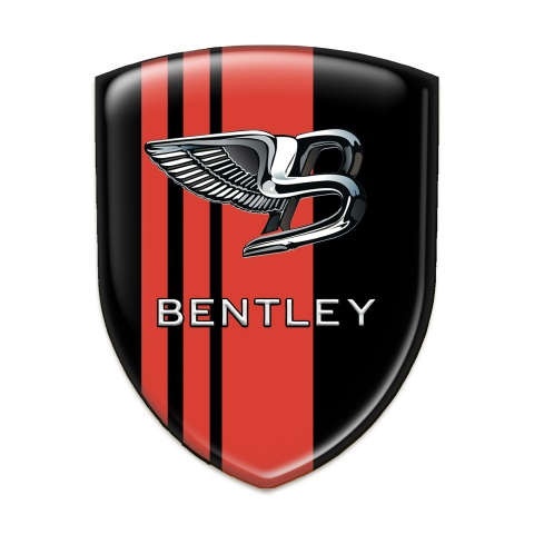 Bentley Self Adhesive Emblem Logo Black Red version 