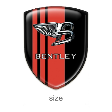 Bentley Self Adhesive Emblem Logo Black Red version 