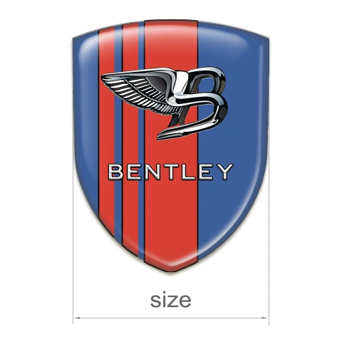 Bentley 3D Gel Emblem Blue Red Version 